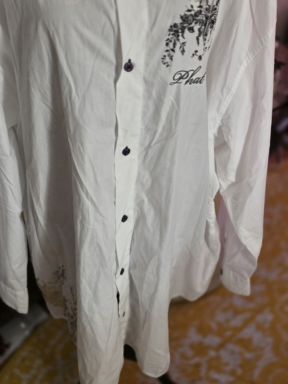 Phat Farm White Men's Button-Down Shirt